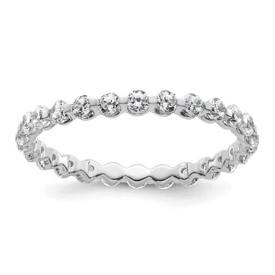 Diamond2deal 14k White Gold Lab Grown Diamond Eternity Wedding Band Ring 0.87ct Clarity- Vs Color- D-e