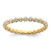 Diamond2deal 14k White Gold Lab Grown Diamond Eternity Wedding Band Ring 0.87ct Clarity- Vs Color- D-e In Yellow