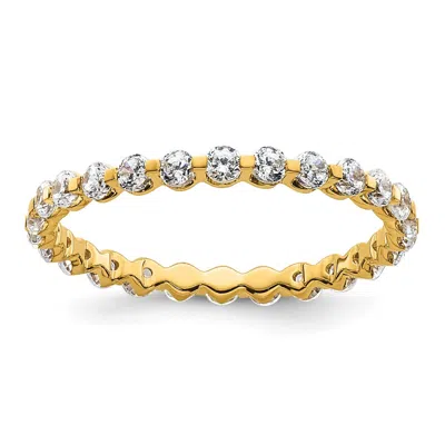 Diamond2deal 14k White Gold Lab Grown Diamond Eternity Wedding Band Ring 0.87ct Clarity- Vs Color- D-e In Yellow