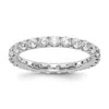 Diamond2deal 14k White Gold Lab Grown Diamond Eternity Wedding Band Ring 1.5ct Clarity- Vs Color- G-h In White