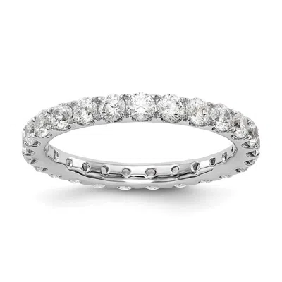 Diamond2deal 14k White Gold Lab Grown Diamond Eternity Wedding Band Ring 1.5ct Clarity- Vs Color- G-h