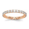 Diamond2deal 14k White Gold Lab Grown Diamond Eternity Wedding Band Ring 1.5ct Clarity- Vs Color- G-h In Pink