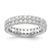 Diamond2deal 14k White Gold Lab Grown Diamond Eternity Wedding Band Ring 2ct Clarity- Vs Color- D-e In White