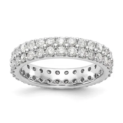 Diamond2deal 14k White Gold Lab Grown Diamond Eternity Wedding Band Ring 2ct Clarity- Vs Color- D-e