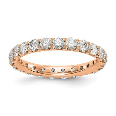 Diamond2deal 14k White Gold Lab Grown Diamond Eternity Wedding Band Ring 2ct Clarity- Vs Color- D-e In Pink