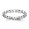 Diamond2deal 14k White Gold Lab Grown Diamond Eternity Wedding Band Ring 2ct Clarity- Vs Color- G-h In White