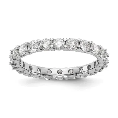 Diamond2deal 14k White Gold Lab Grown Diamond Eternity Wedding Band Ring 2ct Clarity- Vs Color- G-h