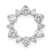 Diamond2deal 14k White Gold Lab Grown Diamond Fancy Circle Chain Slide Pendant (0.61ct, Vs, G-h) In Yellow