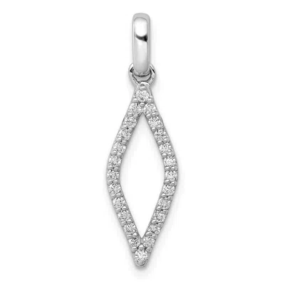 Diamond2deal 14k White Gold Lab Grown Diamond Fancy Pendant (0.25ct, Vs, G-h) In Yellow