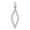 Diamond2deal 14k White Gold Lab Grown Diamond Fancy Pendant (0.5ct, Vs, G-h) In Yellow