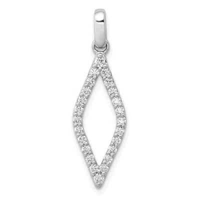 Diamond2deal 14k White Gold Lab Grown Diamond Fancy Pendant (0.5ct, Vs, G-h) In Yellow