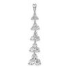 Diamond2deal 14k White Gold Lab Grown Diamond Five 3-stone Clusters Pendant (1ct, Vs, G-h) In Yellow
