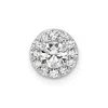 Diamond2deal 14k White Gold Lab Grown Diamond Round Halo Chain Slide Pendant (0.51ct, Vs, G-h) In Yellow