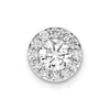 Diamond2deal 14k White Gold Lab Grown Diamond Round Halo Chain Slide Pendant (0.71ct, Vs, G-h) In Yellow