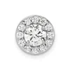 Diamond2deal 14k White Gold Lab Grown Diamond Round Halo Chain Slide Pendant (1ct, Vs, G-h) In Yellow