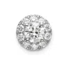 Diamond2deal 14k White Gold Lab Grown Diamond Round Halo Pendant (0.75ct, Vs, G-h) In Yellow