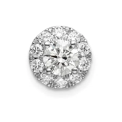 Diamond2deal 14k White Gold Lab Grown Diamond Round Halo Pendant (0.75ct, Vs, G-h) In Yellow