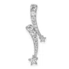 Diamond2deal 14k White Gold Lab Grown Diamond Shooting Star Chain Slide Pendant (0.25ct, Vs, G-h) In Yellow