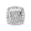 Diamond2deal 14k White Gold Lab Grown Diamond Slide Pendant (0.33ct, Vs, G-h) In Yellow