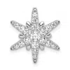 Diamond2deal 14k White Gold Lab Grown Diamond Star Pendant (0.5ct, Vs, G-h) In Yellow