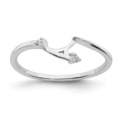 Diamond2deal 14k White Gold Lab Grown Diamond Wedding Band Ring 0.03ct Clarity- Vs Color- G-h