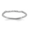Diamond2deal 14k White Gold Lab Grown Diamond Wedding Band Ring 0.15ct Clarity- Vs Color- G-h In White