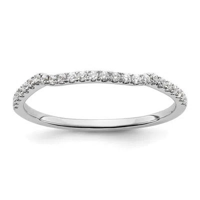 Diamond2deal 14k White Gold Lab Grown Diamond Wedding Band Ring 0.15ct Clarity- Vs Color- G-h
