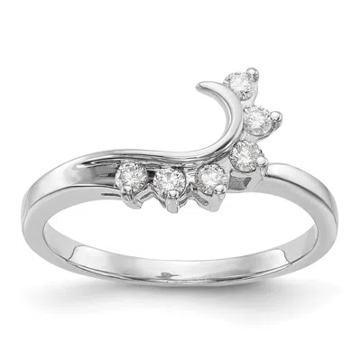 Diamond2deal 14k White Gold Lab Grown Diamond Wedding Band Ring 0.15ct Clarity- Vs Color- G-h