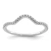 Diamond2deal 14k White Gold Lab Grown Diamond Wedding Band Ring 0.16ct Clarity- Vs Color- G-h In White