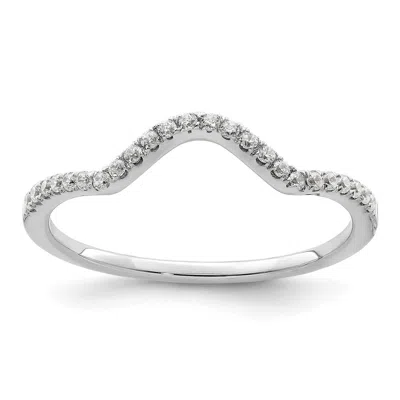 Diamond2deal 14k White Gold Lab Grown Diamond Wedding Band Ring 0.16ct Clarity- Vs Color- G-h