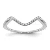 Diamond2deal 14k White Gold Lab Grown Diamond Wedding Band Ring 0.16ct Clarity- Vs Color- G-h In White