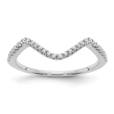 Diamond2deal 14k White Gold Lab Grown Diamond Wedding Band Ring 0.16ct Clarity- Vs Color- G-h