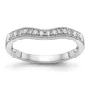 Diamond2deal 14k White Gold Lab Grown Diamond Wedding Band Ring 0.16ct Clarity- Vs Color- G-h In White
