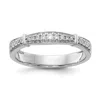 Diamond2deal 14k White Gold Lab Grown Diamond Wedding Band Ring 0.16ct Clarity- Vs Color- G-h In White