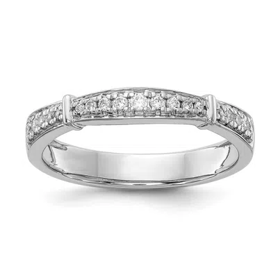 Diamond2deal 14k White Gold Lab Grown Diamond Wedding Band Ring 0.16ct Clarity- Vs Color- G-h