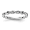 Diamond2deal 14k White Gold Lab Grown Diamond Wedding Band Ring 0.16ct Clarity- Vs Color- G-h In White