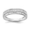 Diamond2deal 14k White Gold Lab Grown Diamond Wedding Band Ring 0.16ct Clarity- Vs Color- G-h In White