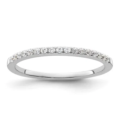 Diamond2deal 14k White Gold Lab Grown Diamond Wedding Band Ring 0.17ct Clarity- Vs Color- G-h