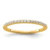 Diamond2deal 14k White Gold Lab Grown Diamond Wedding Band Ring 0.17ct Clarity- Vs Color- G-h In Yellow