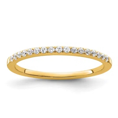 Diamond2deal 14k White Gold Lab Grown Diamond Wedding Band Ring 0.17ct Clarity- Vs Color- G-h In Yellow