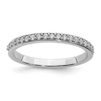 Diamond2deal 14k White Gold Lab Grown Diamond Wedding Band Ring 0.19ct Clarity- Vs Color- G-h