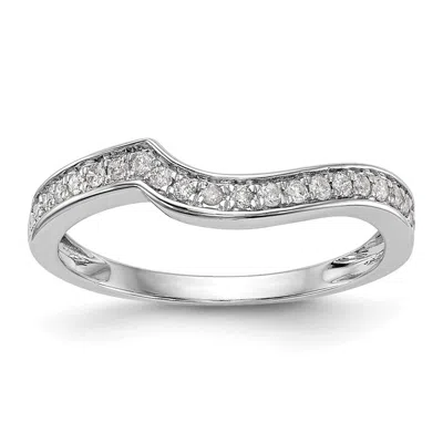 Diamond2deal 14k White Gold Lab Grown Diamond Wedding Band Ring 0.22ct Clarity- Vs Color- G-h