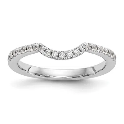Diamond2deal 14k White Gold Lab Grown Diamond Wedding Band Ring 0.24ct Clarity- Vs Color- G-h