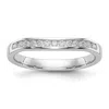 Diamond2deal 14k White Gold Lab Grown Diamond Wedding Band Ring 0.26ct Clarity- Vs Color- G-h In White