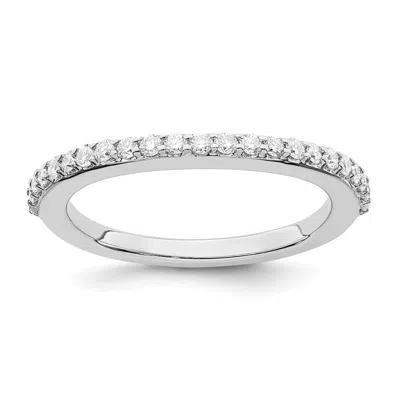 Diamond2deal 14k White Gold Lab Grown Diamond Wedding Band Ring 0.33ct Clarity- Vs Color- D-e