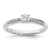 Diamond2deal 14k White Gold Lab Grown Diamond Wedding Band Ring 0.33ct Clarity- Vs Color- G-h In White