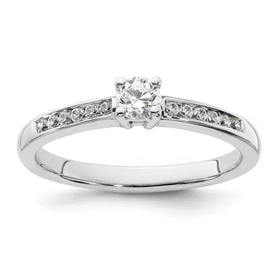 Diamond2deal 14k White Gold Lab Grown Diamond Wedding Band Ring 0.33ct Clarity- Vs Color- G-h