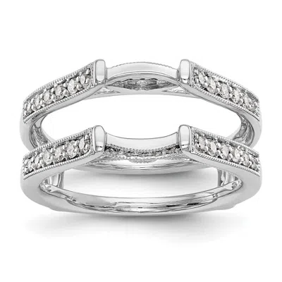 Diamond2deal 14k White Gold Lab Grown Diamond Wedding Band Ring 0.33ct Clarity- Vs Color- G-h