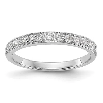 Diamond2deal 14k White Gold Lab Grown Diamond Wedding Band Ring 0.33ct Clarity- Vs Color- G-h