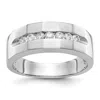 Diamond2deal 14k White Gold Lab Grown Diamond Wedding Band Ring 0.35ct Clarity- Vs Color- G-h In White